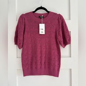 C&A Textured Knit Short Sleeve Sweater size S